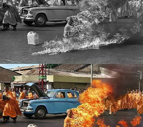 Hasil dari Pewarnaan Foto Hitam Putih Klasik Bersejarah