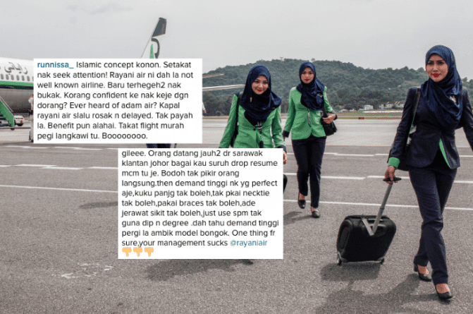 Jalankan Temuduga Untuk Flight Attendant, Instagram Rayani Air Diserang Teruk Kerana
