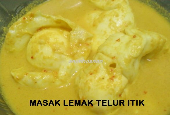 MASAK LEMAK TELUR ITIK